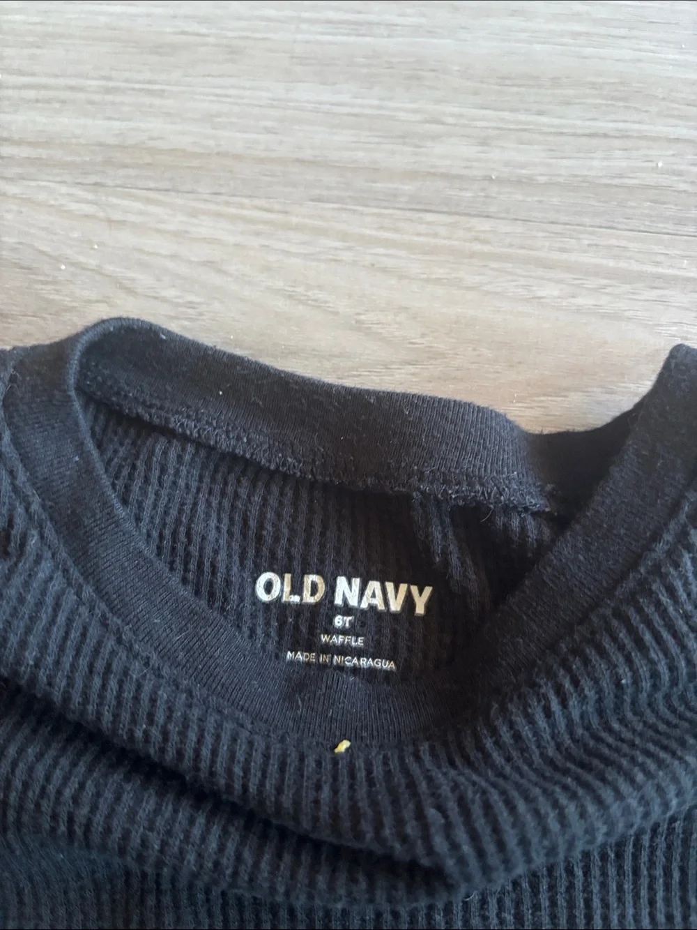Old Navy Black Ribbed Long Sleeve Tee for Kids